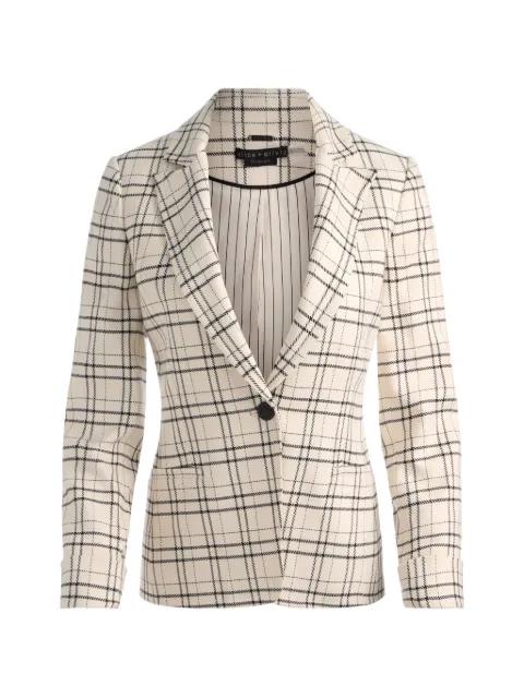 peak-collar plaid blazer by ALICE+OLIVIA