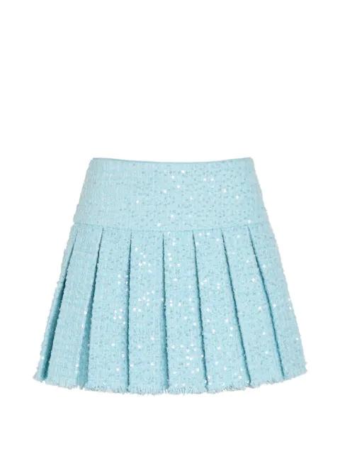 sequin-embellishment pleated mini skirt by ALICE+OLIVIA
