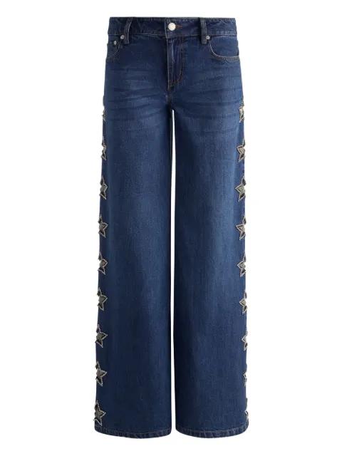 star-embellishment jeans by ALICE+OLIVIA