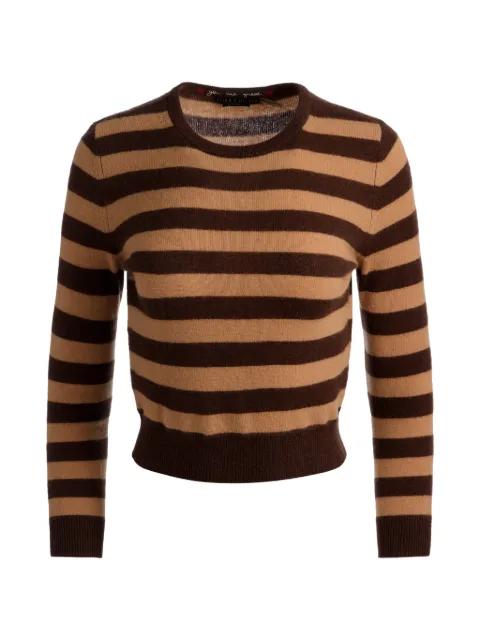striped crewneck sweater by ALICE+OLIVIA