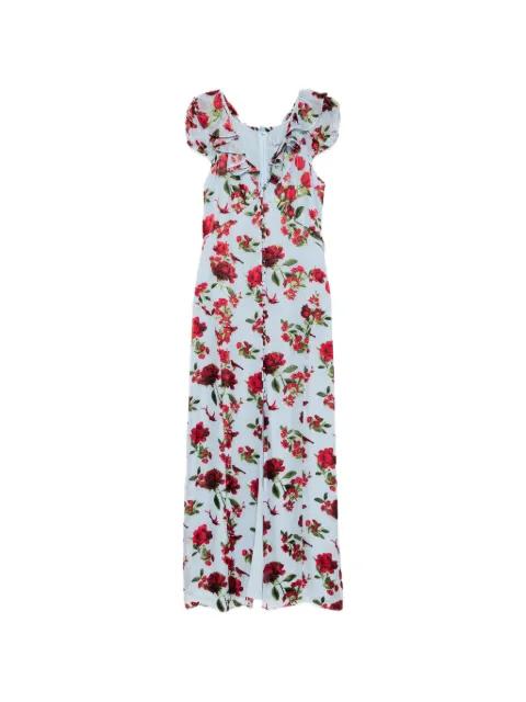 x Stacey Bendet Tara floral-print ruffled midi dress by ALICE+OLIVIA