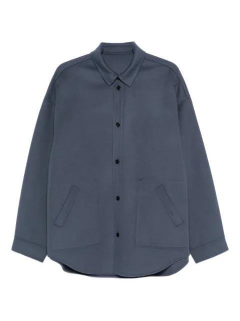 button pocket overshirt by ALICIA AUDREY