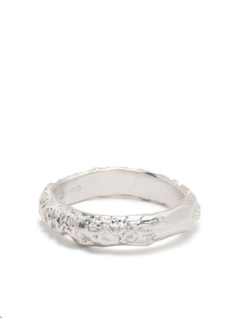 Tempo engraved sterling-silver ring by ALIGHIERI
