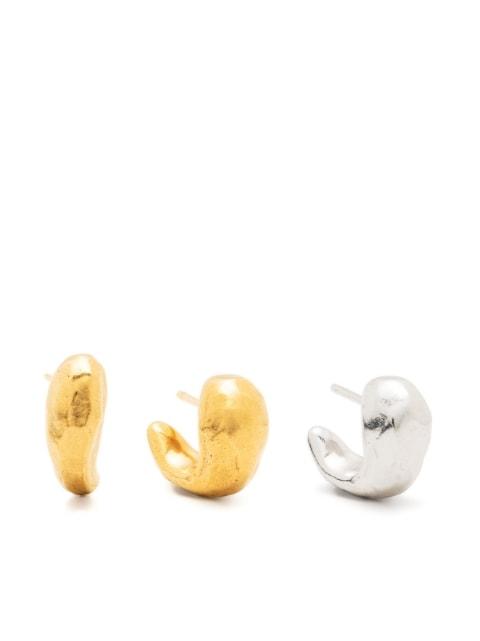 The Raindrop hammered earrings by ALIGHIERI