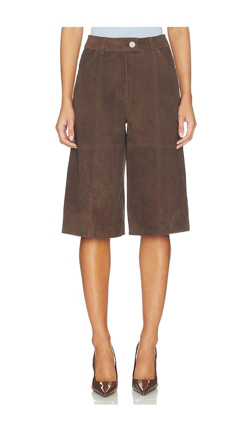 ALIGNE Arden Suede Culotte in Brown by ALIGNE
