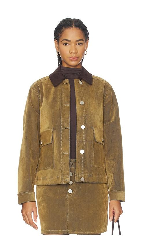 ALIGNE Bark Flok Jacket in Cognac by ALIGNE