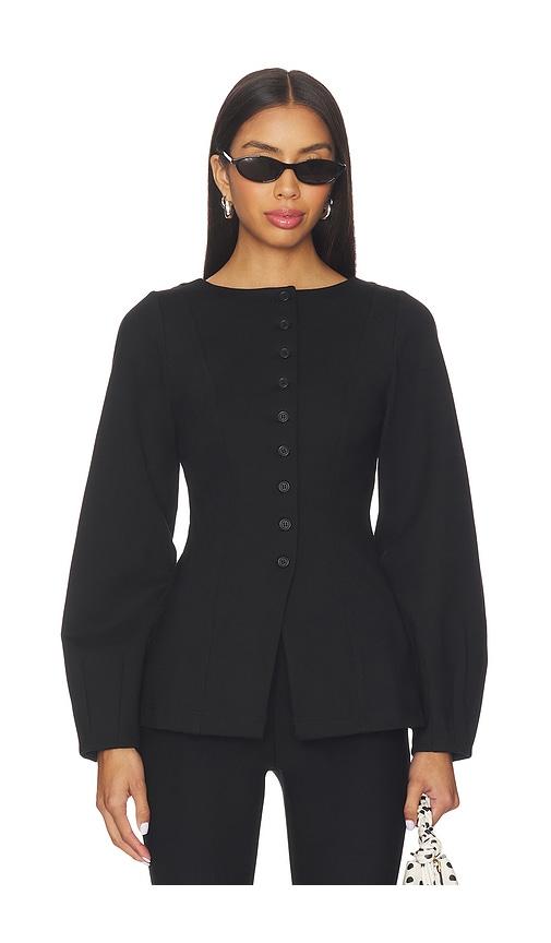 ALIGNE Bonnie Ponte Waisted Blazer in Black by ALIGNE