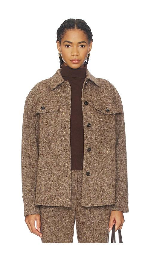 ALIGNE Charlie Wool Overshirt in Brown by ALIGNE