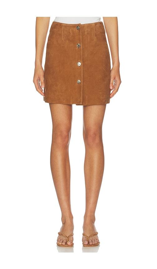ALIGNE Clemmie Suede Skirt in Brown by ALIGNE