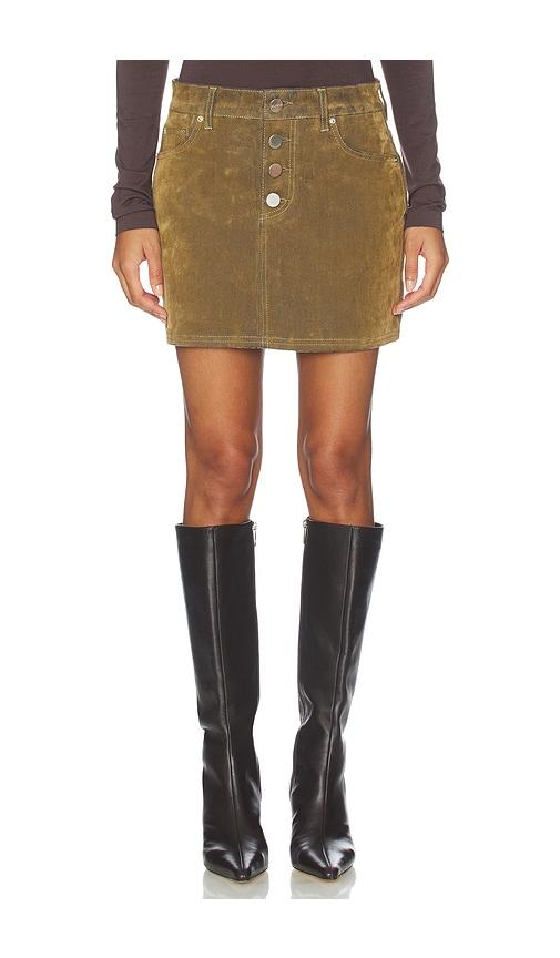 ALIGNE Corrie Flok Mini Skirt in Cognac by ALIGNE