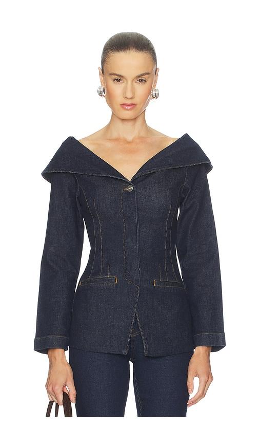 ALIGNE Denim Blazer in Blue by ALIGNE