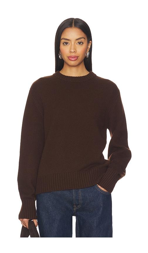 ALIGNE Dion Crew Neck Jumper in Brown by ALIGNE