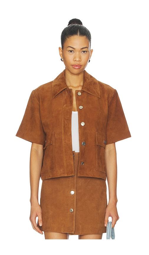 ALIGNE Jane Suede Shirt in Brown by ALIGNE