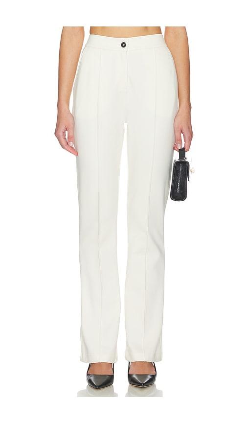 ALIGNE Justin Pintuck Jersey Trouser in White by ALIGNE
