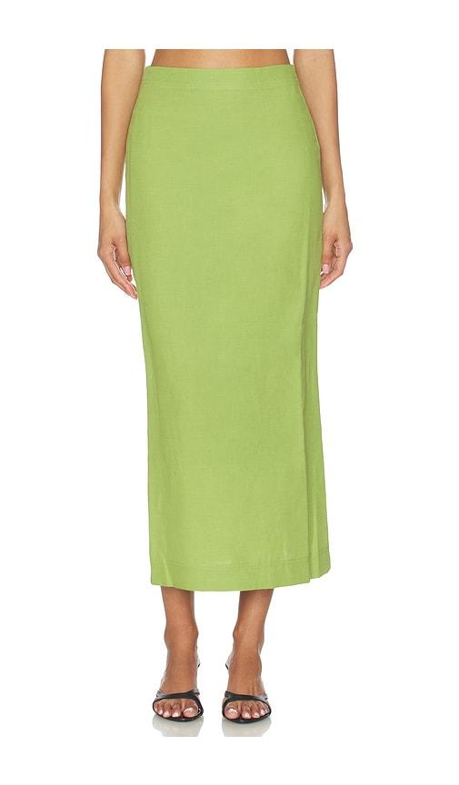 ALIGNE Mia Linen Mix Skirt in Green by ALIGNE