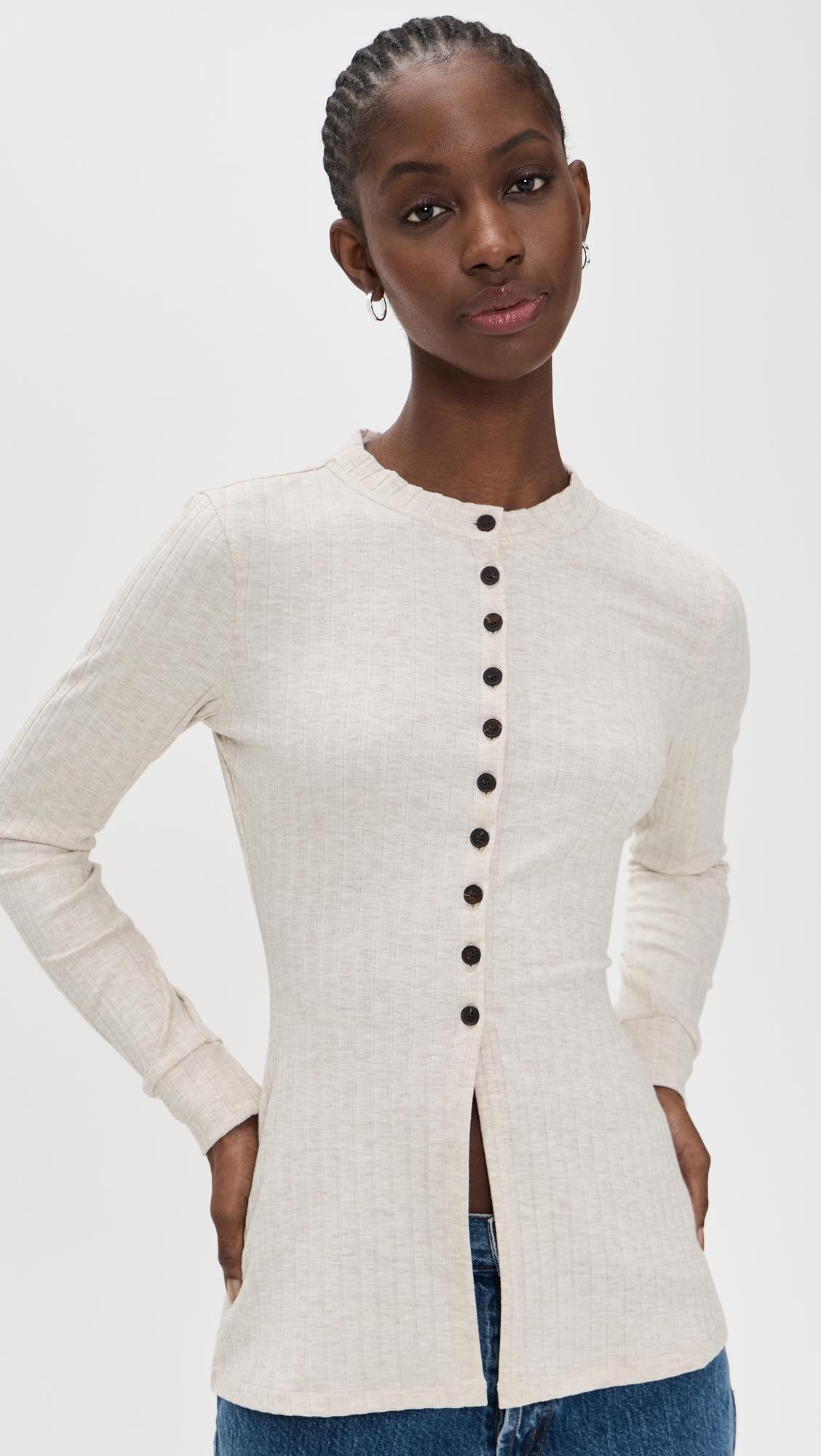 Daphne Ribbed Jersey Top by ALIGNE