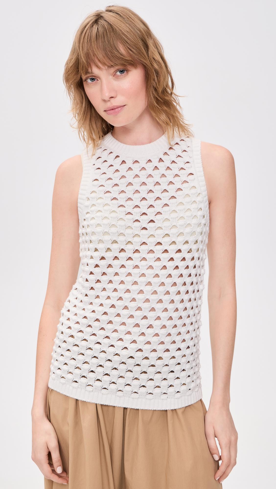 Jeanie Crochet Knitted Vest by ALIGNE