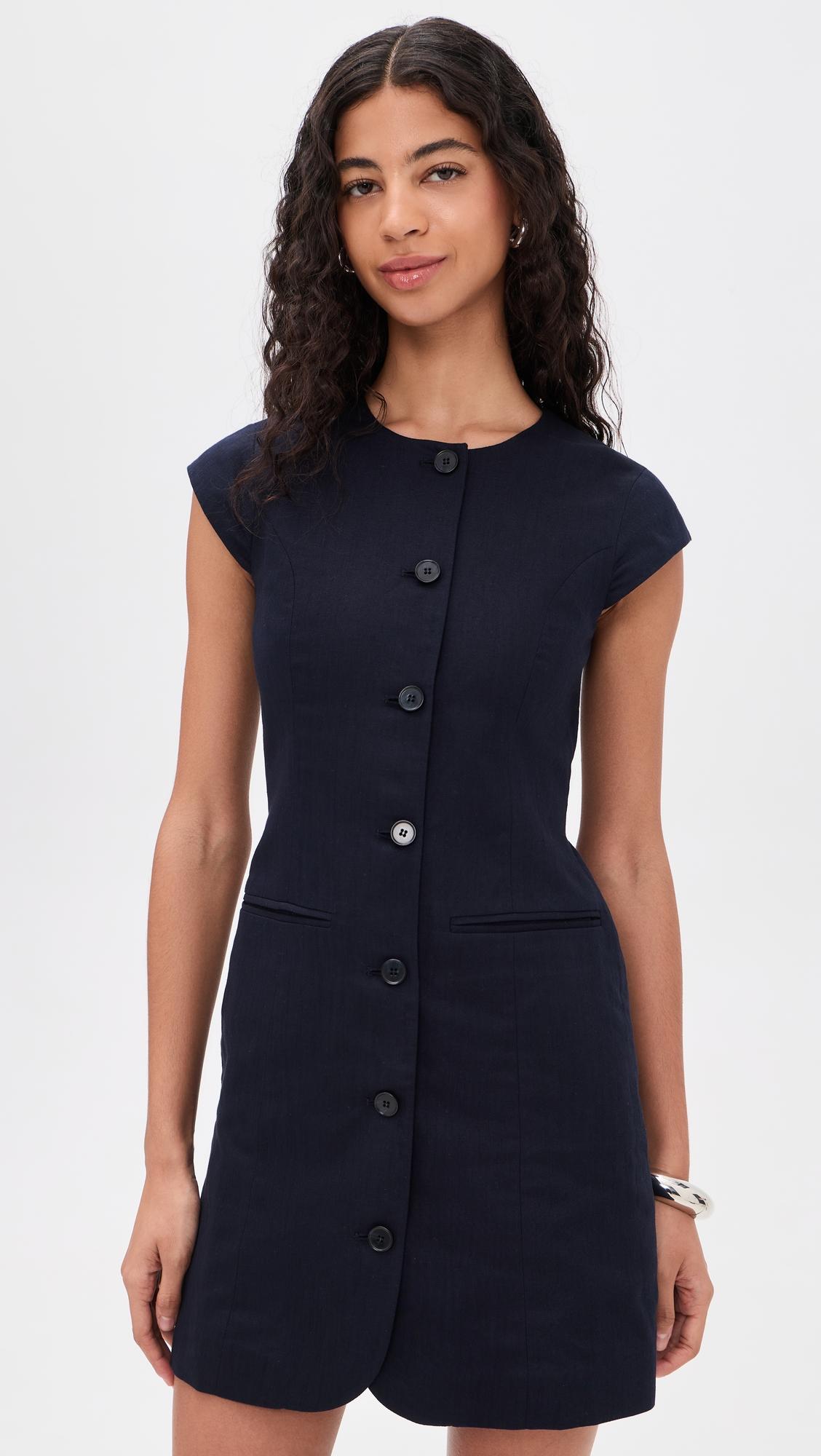 Jennie Linen Mix Dress by ALIGNE