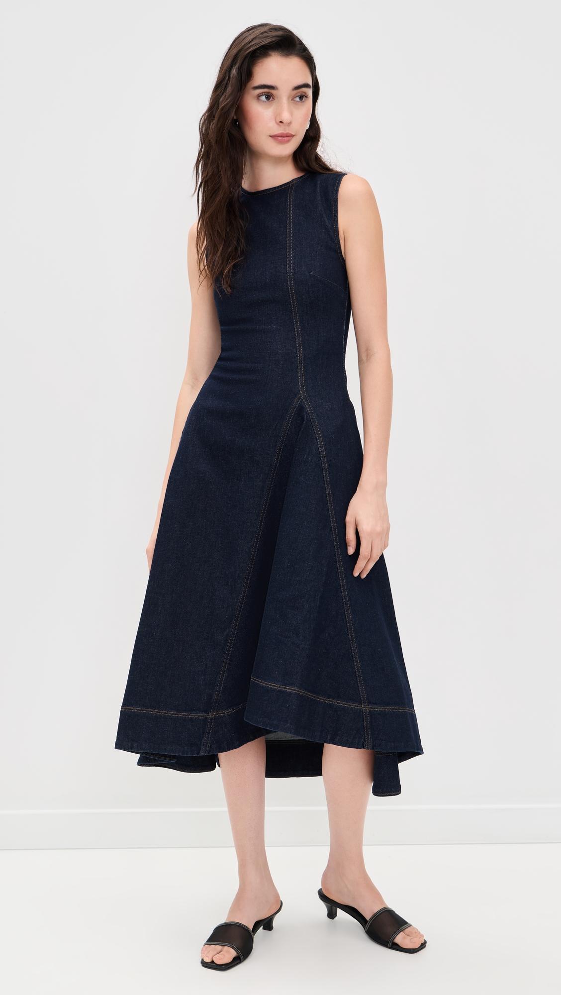 Liberty Denim Midi Dress by ALIGNE
