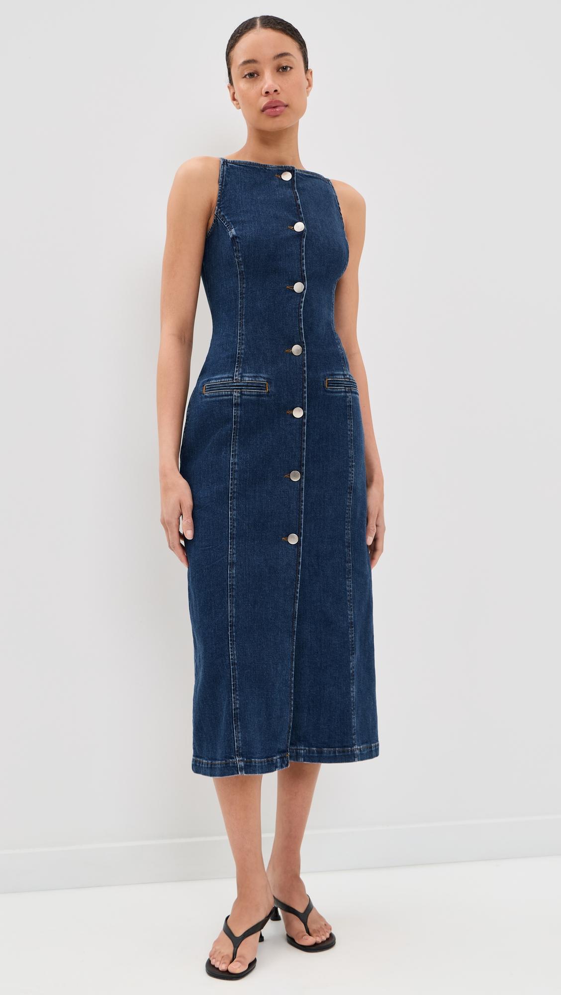 Santiago Denim Button Dress by ALIGNE