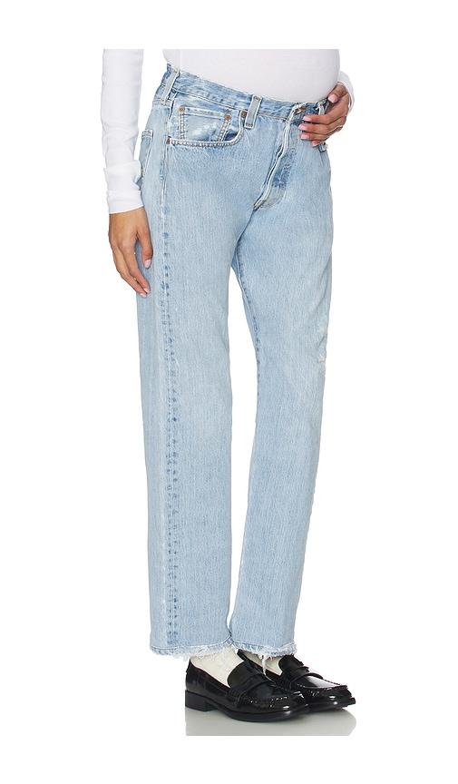 aligrace Vintage Maternity Baggy Jeans in Blue by ALIGRACE
