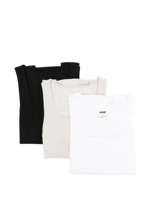 logo ribbed tank top (set of three) by ALIS