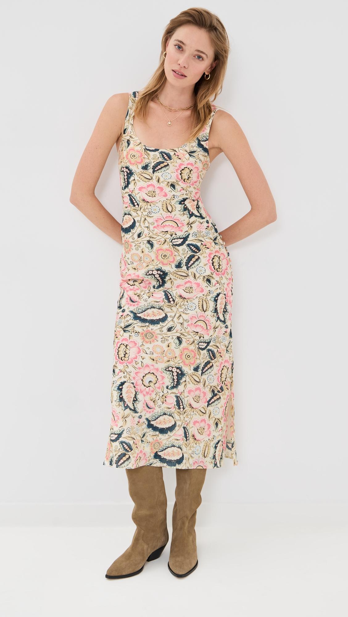 Adele Melon Bloom Silk Dress by ALIX OF BOHEMIA