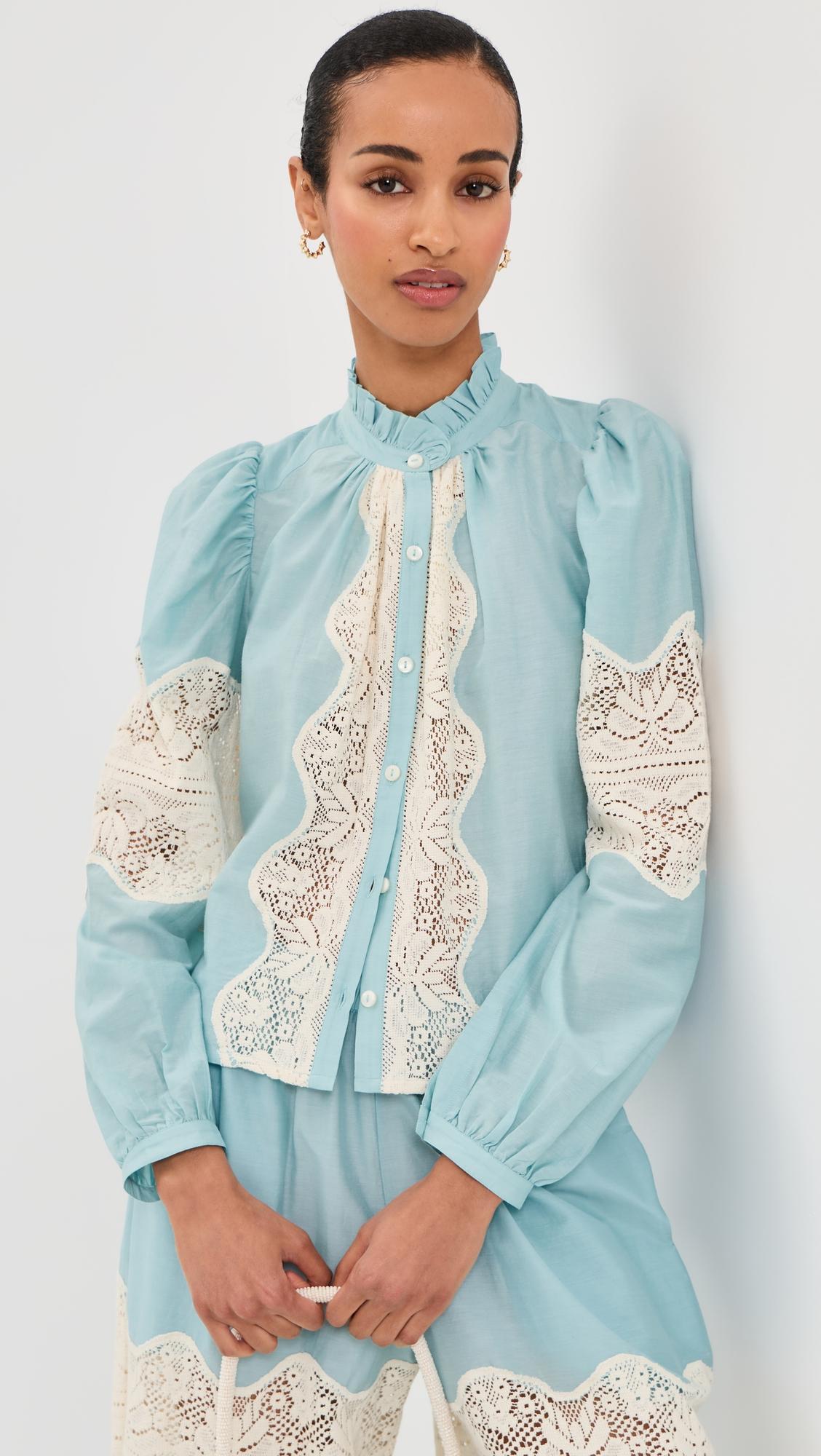 Annabel Sky Prima Lace Shirt by ALIX OF BOHEMIA