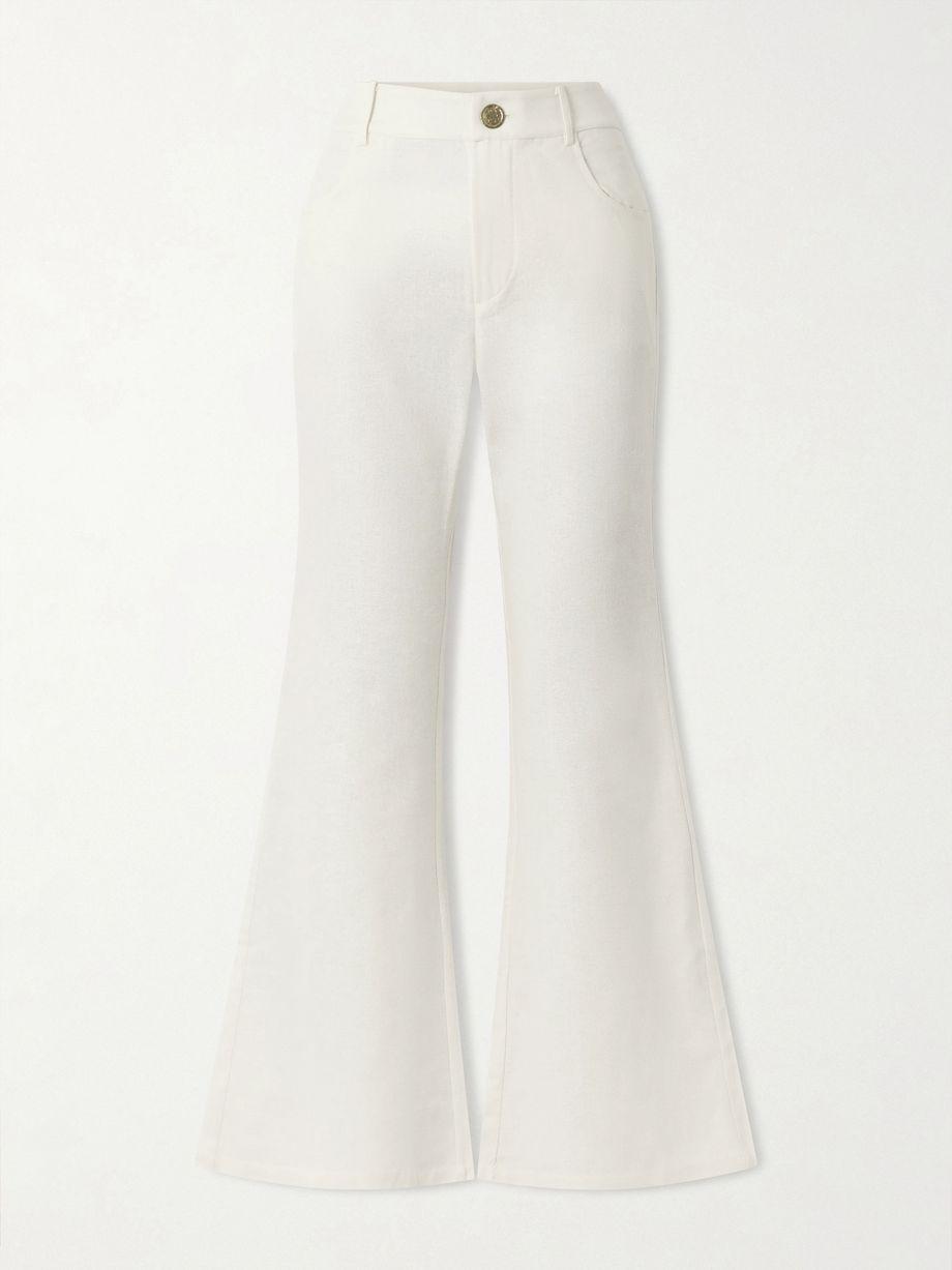 Bunny silk-twill flared pants by ALIX OF BOHEMIA