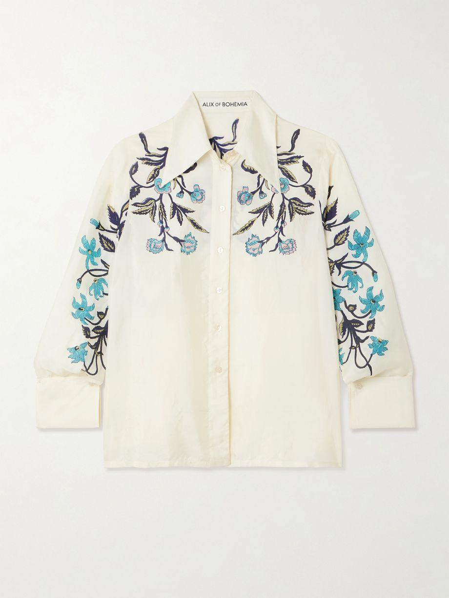 Dana floral-print silk crepe de chine shirt by ALIX OF BOHEMIA