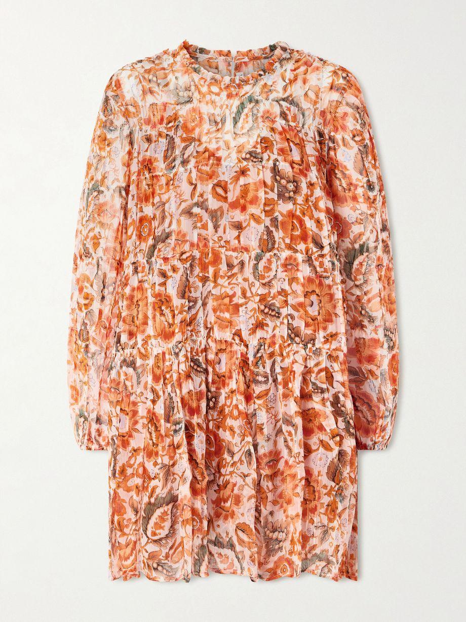 Juno Topaz tiered floral-print georgette mini dress by ALIX OF BOHEMIA