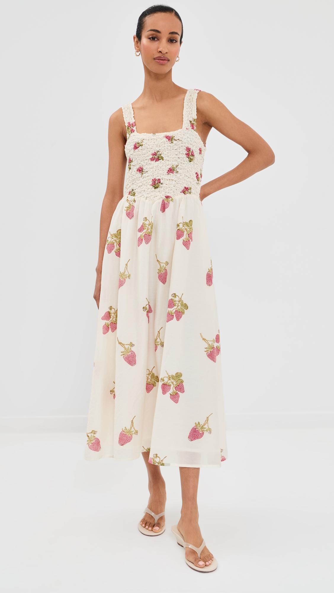Kay Strawberry Dot Dress by ALIX OF BOHEMIA