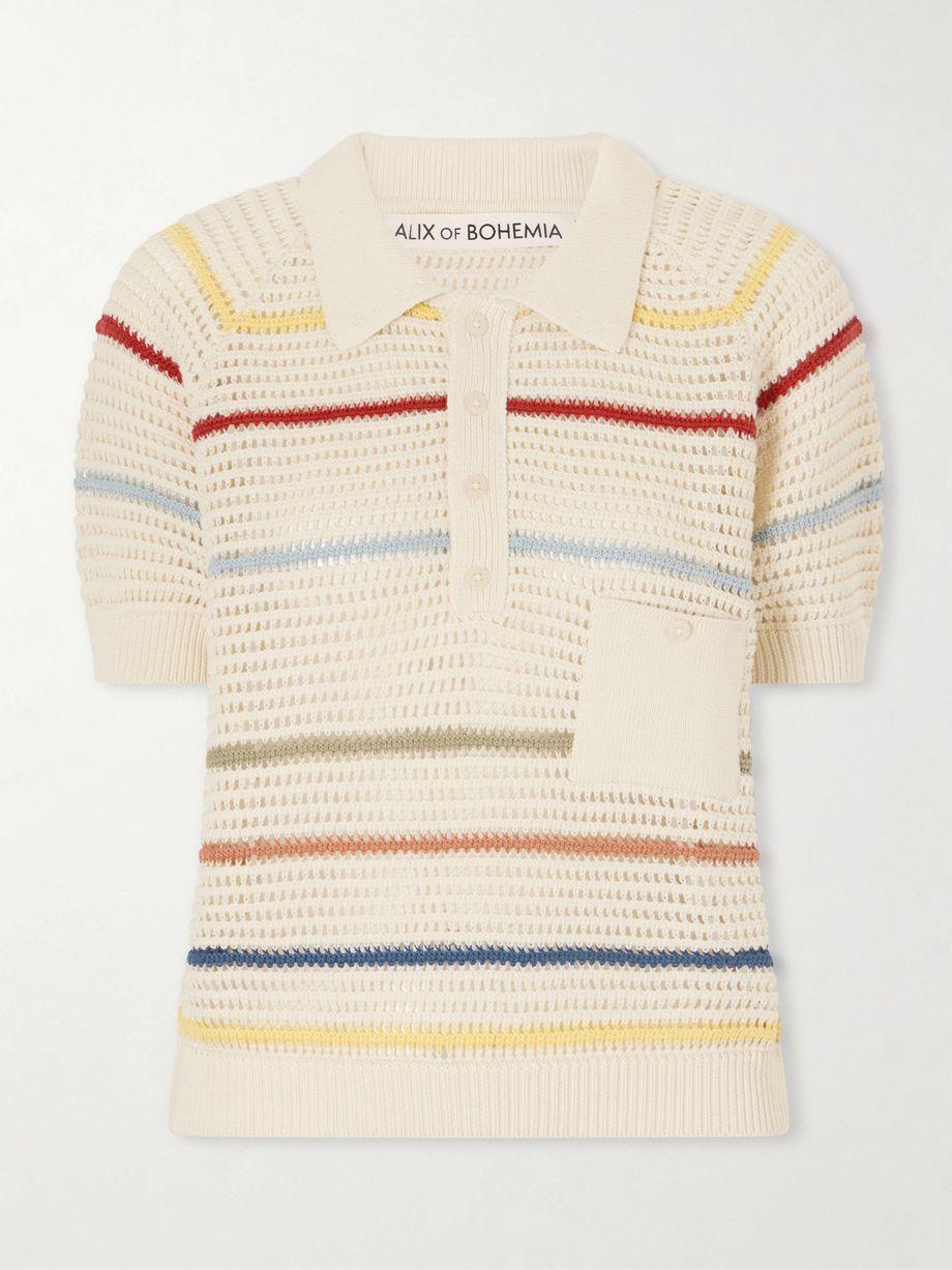 Lessi Carnival cotton-knitted polo shirt by ALIX OF BOHEMIA