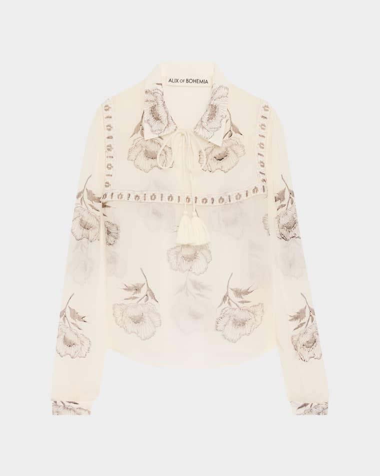 Pascal Obsidian Poppy Sheer Blouse by ALIX OF BOHEMIA