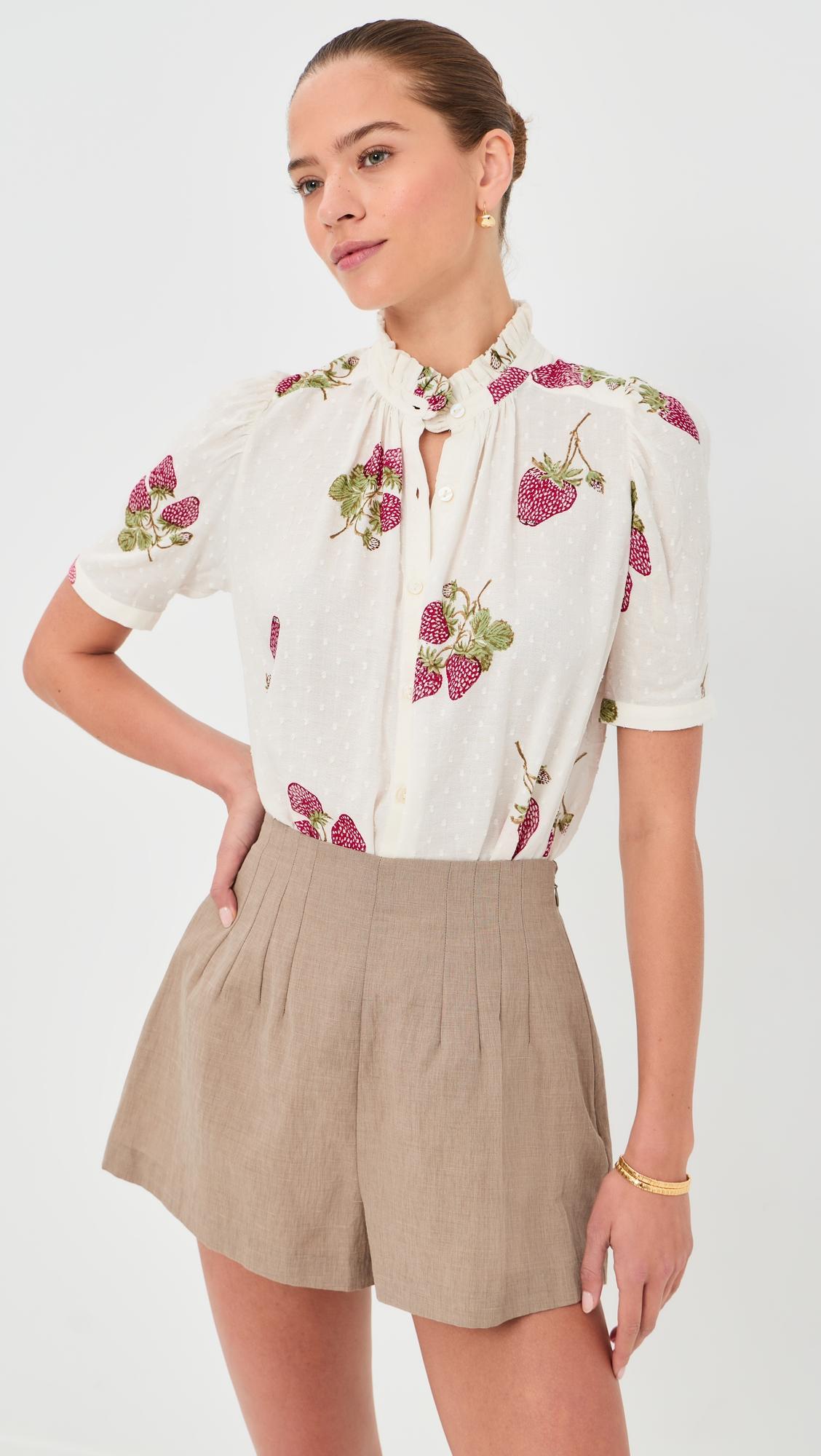 Winnie Strawberry Dot Shirt by ALIX OF BOHEMIA
