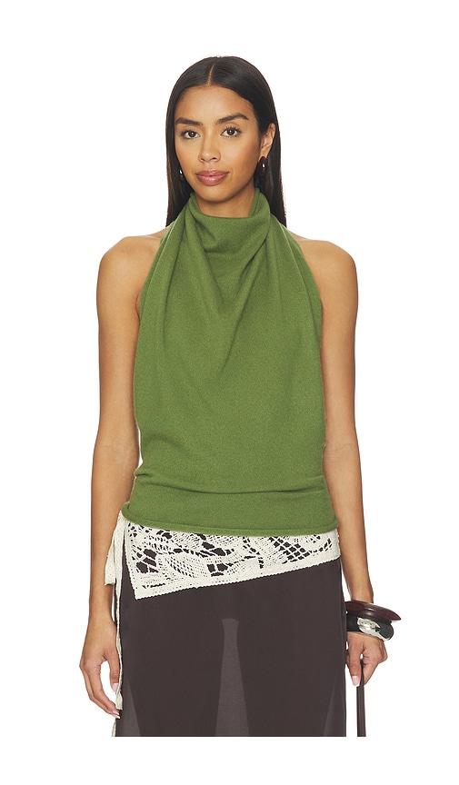 All My Love x REVOLVE Tara Shawl Top in Green by ALL MY LOVE