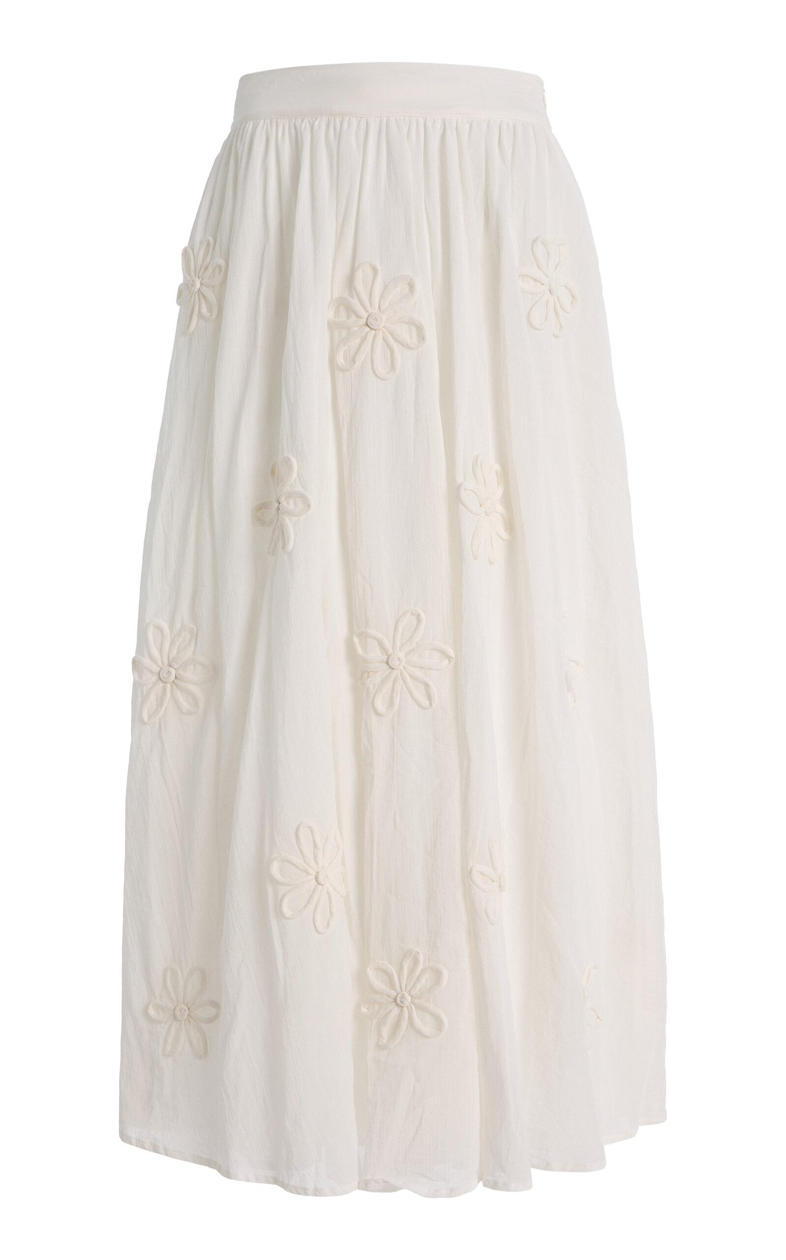 All That Remains Fleur Floral-Appliquéd Cotton-Silk Maxi Skirt - Moda Operandi by ALL THAT REMAINS
