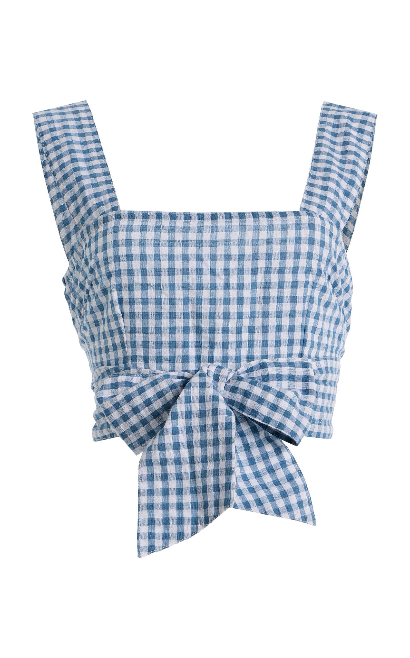All That Remains Gingham Seersucker Cotton Tie Top - Moda Operandi by ALL THAT REMAINS