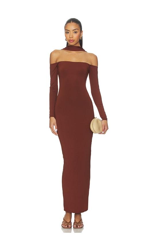 ALL THE WAYS Aida Maxi Dress in Brown by ALL THE WAYS