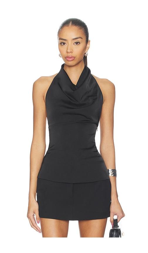 ALL THE WAYS Beth Halter Top in Black by ALL THE WAYS