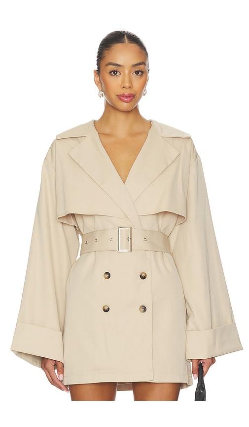 ALL THE WAYS Blaire Trench Coat in Beige by ALL THE WAYS