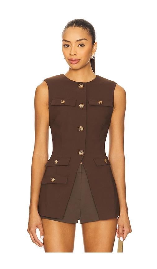 ALL THE WAYS Dallis Top in Brown by ALL THE WAYS