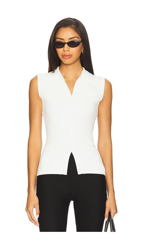 ALL THE WAYS Elanor Button Up Top in White by ALL THE WAYS