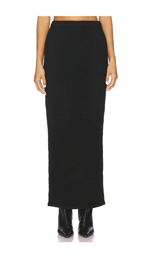 ALL THE WAYS Elsie Knit Maxi Skirt in Black by ALL THE WAYS