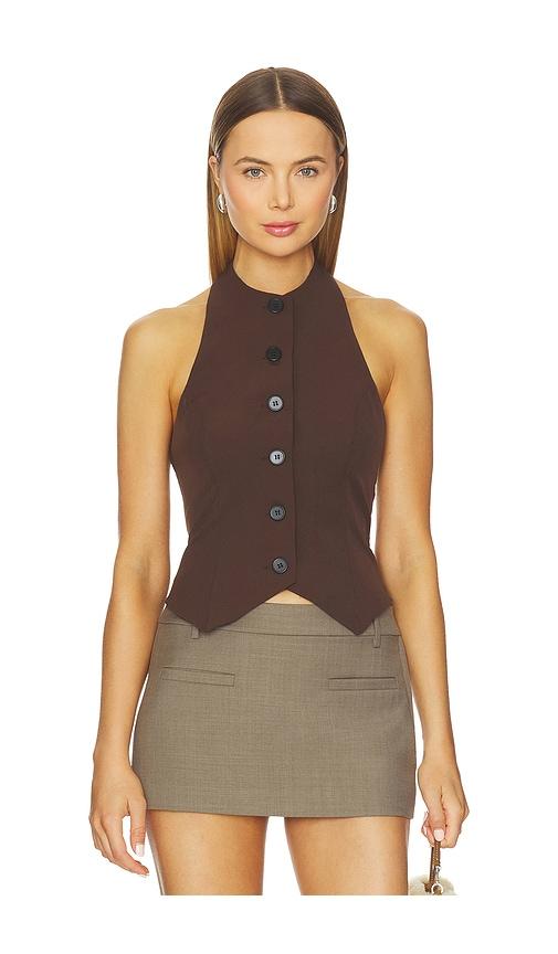 ALL THE WAYS Gia Halter Top in Chocolate by ALL THE WAYS
