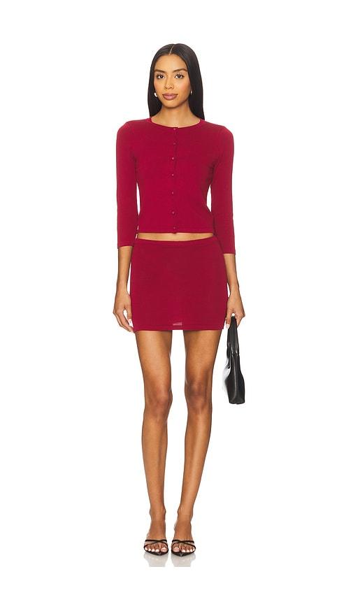 ALL THE WAYS Gigi Skirt Set in Burgundy by ALL THE WAYS