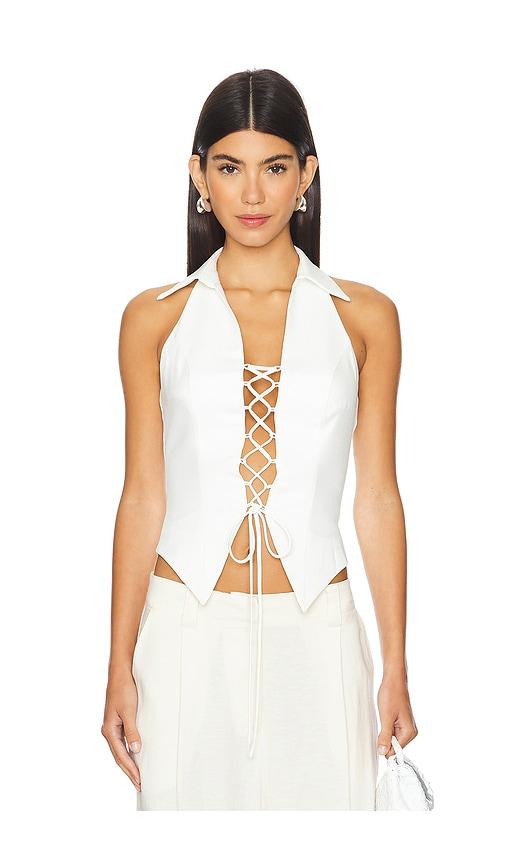 ALL THE WAYS Imogen Vest in White by ALL THE WAYS