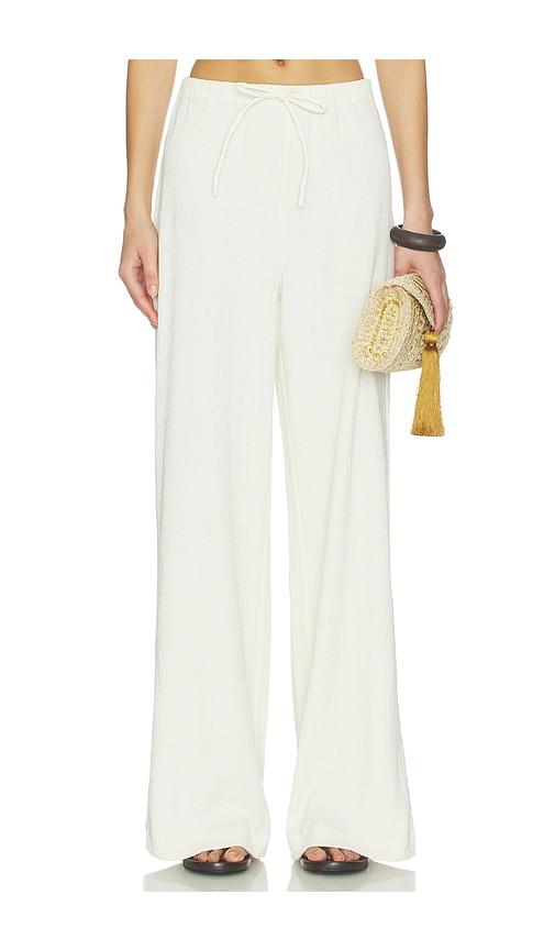 ALL THE WAYS Kiana Drawstring Pant in Cream by ALL THE WAYS
