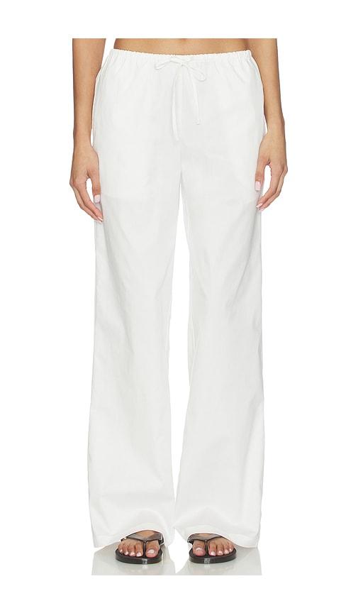ALL THE WAYS Lyndzi Drawstring Pant in White by ALL THE WAYS