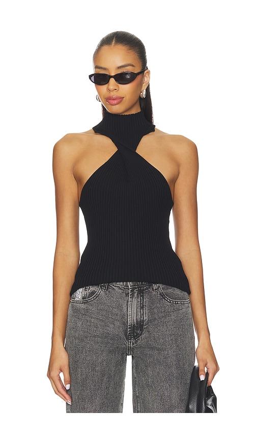 ALL THE WAYS Macea Twist Top in Black by ALL THE WAYS